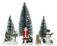 Ozdoby bożonarodzeniowe - Figurki Do Miasteczka Choinki Mikołaj Bałwan 7Szt - miniaturka - grafika 1