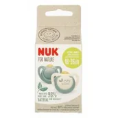 Smoczki uspokajające - Nuk Smoczek uspokajający lateksowy 18-36m For Nature 10737877 2 szt. - miniaturka - grafika 1