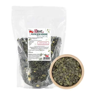Pestki dyni POLSKIE 1kg - Ziarna i nasiona roślin strączkowych - miniaturka - grafika 1