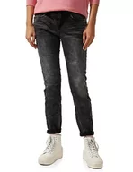 Spodnie damskie - Street One Damskie spodnie jeansowe Casual und High, Black Random Wash, 31W / 32L - miniaturka - grafika 1