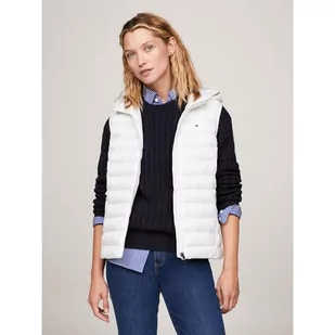 Tommy Hilfiger Damska kamizelka Lw Padded Global Stripe, Th Optic White, XS - Kamizelki damskie - miniaturka - grafika 1