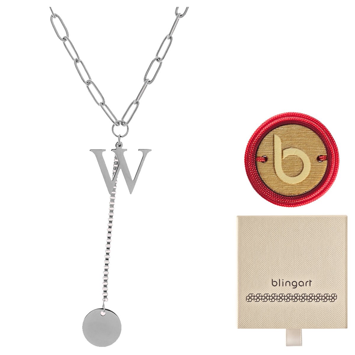 Naszyjnik celebrytka łańcuszek srebrny literki A-Z