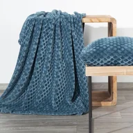 Koce - Euro Firany Koc Flanelowy Design Bela Niebieski 150x200 1207224 - miniaturka - grafika 1