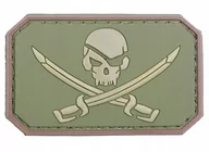 Odzież taktyczna i umundurowanie - Naszywka 3D Pirate Skull - olive (GFT-30-006376) G GFT-30-006376 - miniaturka - grafika 1