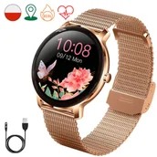 Smartwatch - Rubicon Pamela Różowe złoto - miniaturka - grafika 1