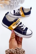 Trampki damskie - Trampki Dziecięce Niskie BIG STAR Granatowe JJ374072 - Zazoo - miniaturka - grafika 1