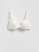 Biustonosze - Reserved - Siateczkowy biustonosz push up - złamana biel - miniaturka - grafika 1