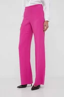 Spodnie damskie - Emporio Armani spodnie damskie kolor różowy szerokie medium waist - miniaturka - grafika 1