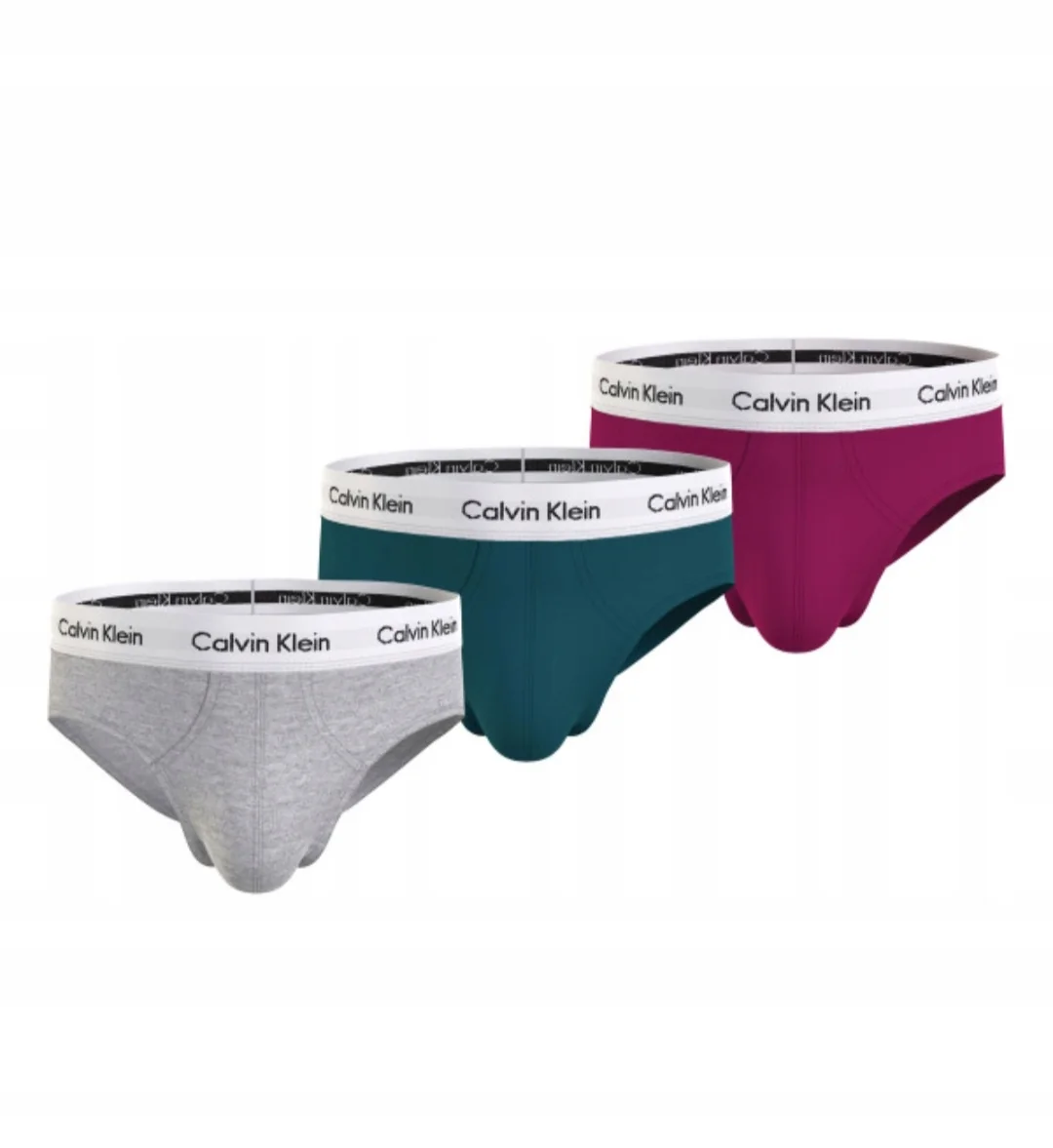 CALVIN KLEIN Majtki Slipy Cotton Stretch 3-Pack Rozmiar XS
