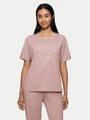 Piżamy damskie - Triumph Koszulka piżamowa Mix & Match 10218281 Różowy Relaxed Fit - miniaturka - grafika 1