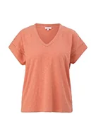 Koszulki i topy damskie - s.Oliver T-shirt damski, pomarańczowy, 32 - miniaturka - grafika 1