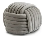Pufy i podnóżki - Szara nowoczesna pleciona pufa K2-B14 - miniaturka - grafika 1
