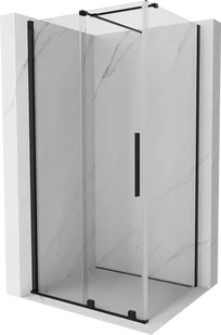 Mexen Velar kabina prysznicowa rozsuwana 100x70 cm, transparent, czarna - 871-100-070-01-70 - Kabiny prysznicowe - miniaturka - grafika 1