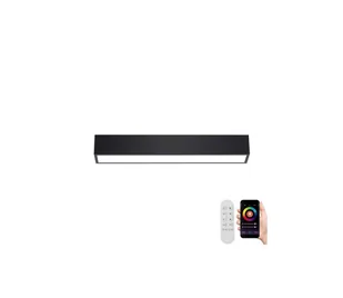 Immax NEO 07254L - Ściemnialne oświetlenie LED LUNGO 20W/230V Wi-Fi Tuya czarny + pilot - Lampy sufitowe - miniaturka - grafika 1