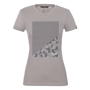 Koszulki i topy damskie - Salewa T-shirt damski Geometric Dry W Heather Grey/Camou&stripes 48 00-0000027942 - grafika 1