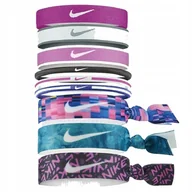 Piłka nożna - Opaski do włosów Nike Mixed 9 szt 3 szerokości ,ultikolor czarny 420x10 mm - miniaturka - grafika 1