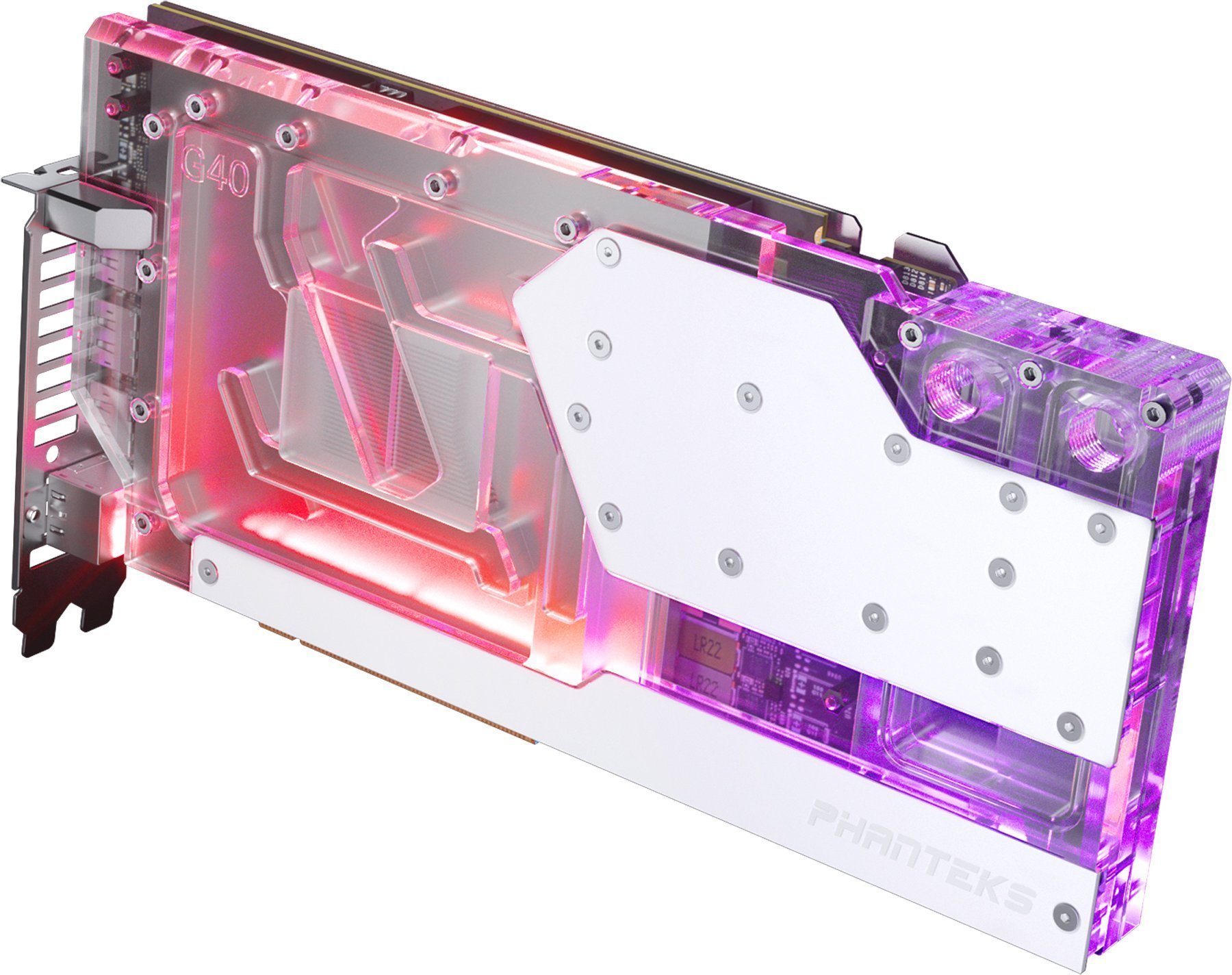 Phanteks PHANTEKS Glacier G40 RTX 4090 Waterblock incl. Backplate for Asus, D-RGB - white PH-GB4090AS_MW01_BP