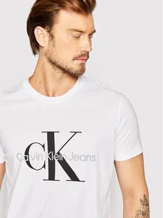 Calvin Klein Jeans T-Shirt J30J320935 Biały Slim Fit - Koszulki męskie - miniaturka - grafika 1