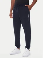 Spodnie sportowe męskie - Tommy Hilfiger Spodnie dresowe UM0UM03664 Granatowy Regular Fit - miniaturka - grafika 1
