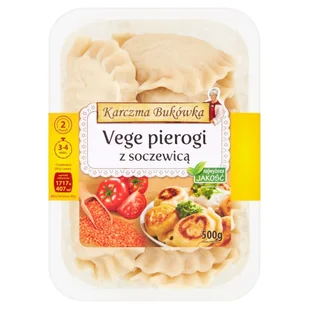 Karczma Bukówka Vege pierogi z soczewicą 500 g - Szybkie dania obiadowe - miniaturka - grafika 1