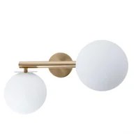 Lampy ścienne - Kinkiet ścienny Avola złoto-biały 2xG9x12W wym: 19 x 31 x 25 cm szkło IP20 SIGMA - miniaturka - grafika 1