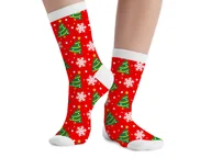Pozostałe akcesoria świąteczne - Świąteczne skarpetki dla dorosłych Choinka - 1 para - miniaturka - grafika 1