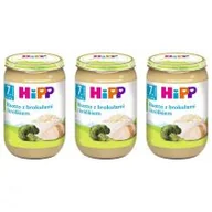 Dania dla dzieci - Hipp Risotto z brokułami i królikiem po 7. miesiącu zestaw 3 x 220 g - miniaturka - grafika 1