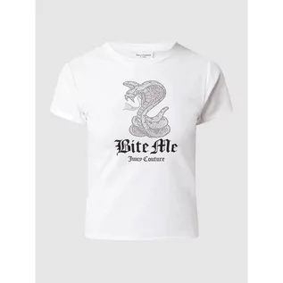Koszulki i topy damskie - T-shirt z kamieniami stras model Bite Me' - Juicy Couture - grafika 1