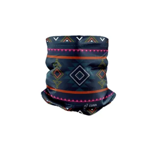 Komin wielofunkcyjny cienki miły sportowy niebieski granat wzór Aztec Cuna - Apaszki i szaliki damskie - miniaturka - grafika 1