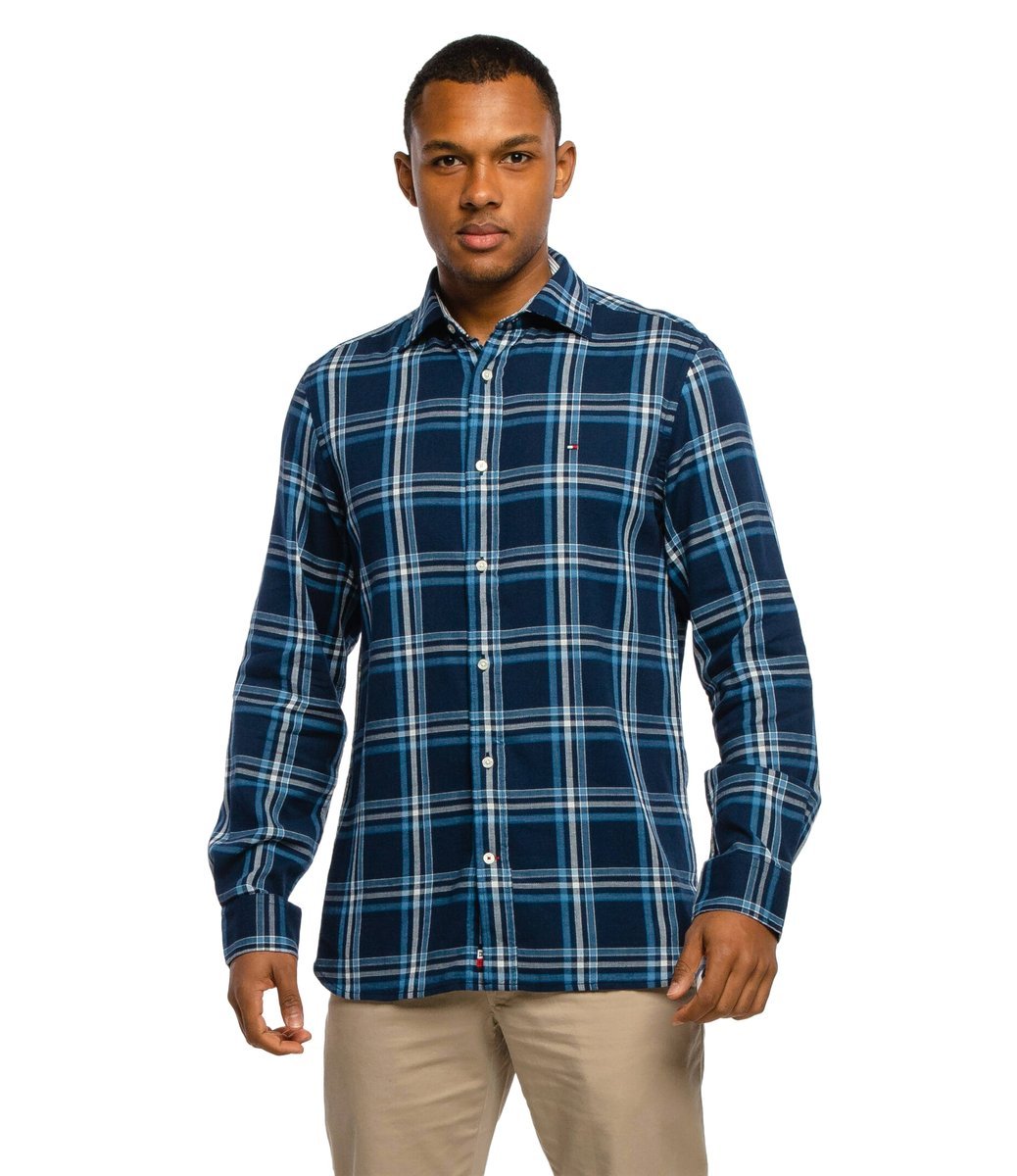 TOMMY HILFIGER KOSZULA MĘSKA CASUAL W KRATĘ M XTA