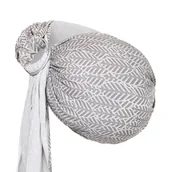 Chusty do noszenia dzieci - ZAFFIRO Chusta kółkowa tkana do noszenia dzieci Grey leaves - miniaturka - grafika 1