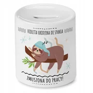 Skarbonki - Skarbonka Dla Violetty Idealny na Urodziny Prezent z Nadrukiem ze Zdjęciem + Opakowanie na prezent (wzór 02) - miniaturka - grafika 1