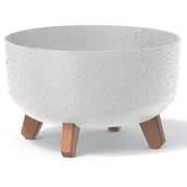 Donice - Doniczka Gracia Low Eco Wood DGRL300LW biały eco - miniaturka - grafika 1