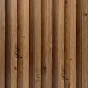 Panele ścienne i boazeria - Lamele Ścienne Dekoracyjne Dąb Ciemny 2,4 x 16,8 cm – dł. 2,7 m - miniaturka - grafika 1