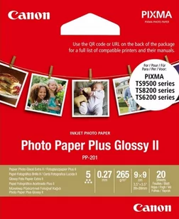 Papier fotograficzny CANON PP201 2311B070, 89x89 mm, 265 g/m2, 20 arkuszy - Papier do drukarek - miniaturka - grafika 1