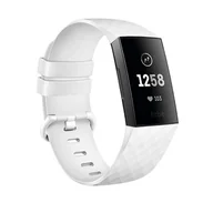 Akcesoria do smartwatchy - Opaska Pasek Bransoleta Smoothband Fitbit Charge 3 / 4 Biała - miniaturka - grafika 1