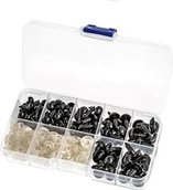 Kolorowanki, wyklejanki - Bezpieczne oczka z zabezpieczeniem 100szt mix - miniaturka - grafika 1