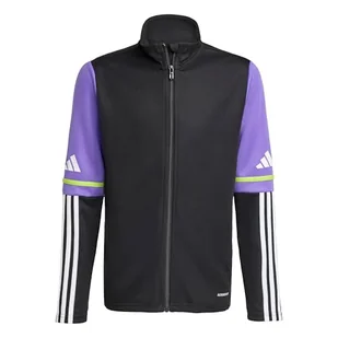 adidas Uniseks - dzieci SQUADRA25 TRAINING JACKET KIDS, black/purple rush, 5-6 Years - Kurtki i płaszcze dla dziewczynek - miniaturka - grafika 1