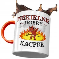 Kubki - Kubek Pomarańczowy dla Kacpra Kolegi na Prezent z Nadrukiem ze Zdjęciem + Opakowanie na prezent (wzór 03) - miniaturka - grafika 1