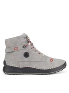 Botki damskie - Rieker Botki 51544-64 Szary - miniaturka - grafika 1