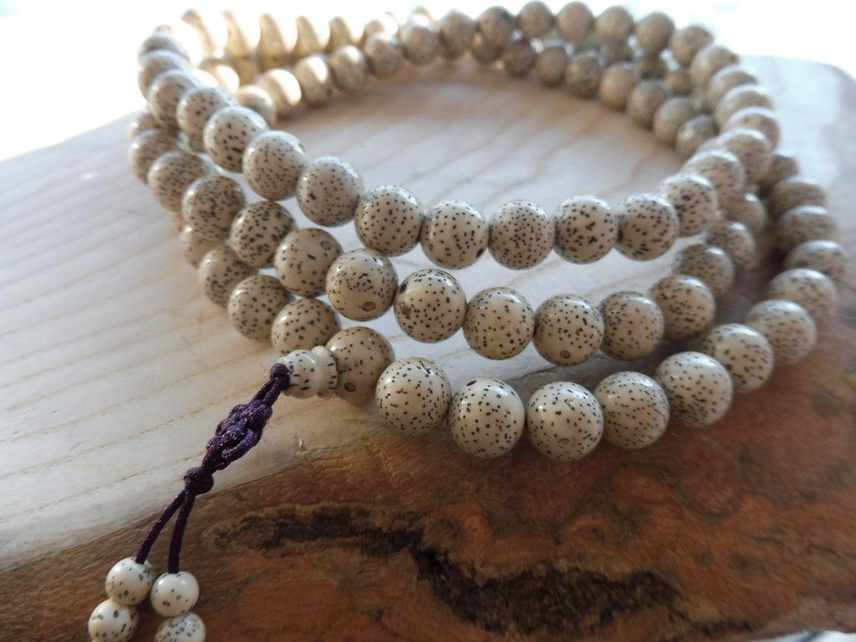 Mala buddyjska lotosowa 10 mm 108 kulek, lotos sznur modlitewny