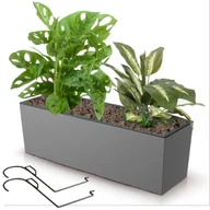 Donice - Skrzynka balkonowa wkład uchwyty 58x19cm mocca - miniaturka - grafika 1