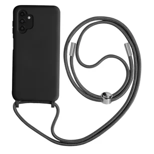 Samsung Galaxy A13 4G Etui ze smyczą Półsztywne 80cm Czarne - Etui i futerały do telefonów - miniaturka - grafika 1