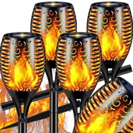 Lampy ogrodowe - Lampa SOLARNA POCHODNIA LED Lampy Ogrodowe Solarne Ogrodu Wbijana Płomień - miniaturka - grafika 1