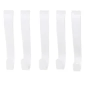 Wieszaki łazienkowe - Haczyki kuchenne białe 5 szt. - miniaturka - grafika 1