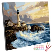 Malowanie po numerach - Zestaw do malowania po numerach, 40x50 cm, Latarnia Morska - miniaturka - grafika 1