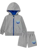 Bluzy i sweterki niemowlęce - Converse 2-częściowy zestaw w kolorze szarym - miniaturka - grafika 1