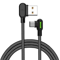Kable USB - Mcdodo kabel USB Button (USB - USB-C) CA-5283 (1,8 m) czarny - miniaturka - grafika 1