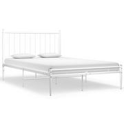 Łóżka - vidaXL Rama łóżka biała metalowa 120 x 200 cm 325016 - miniaturka - grafika 1