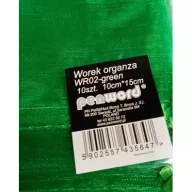 Opakowania i torebki na prezenty - Woreczki organzowe zielone 10x15cm - miniaturka - grafika 1